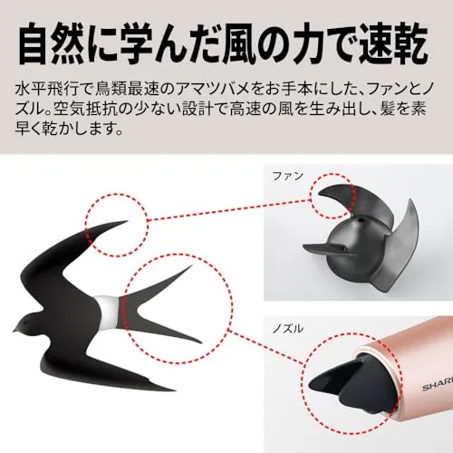 SHARP Plasmacluster Beauty Hair Dryer IB-NP9-V Purple Quick-Drying ※100V