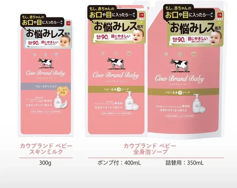 Cow Brand Mutenka Baby Foaming Body Cleanser Pump 400ml