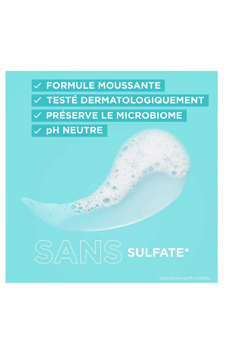 Gels nettoyants apaisants - Acide hyaluronique & aloe vera - Peaux normales à sèches - 2 x 250 ml