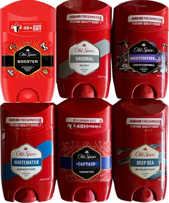 Old Spice Deo Stick - Try Out Pakket - 6 Stuks