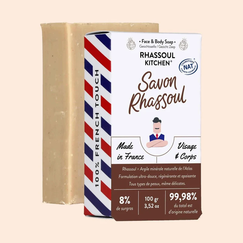 Savon surgras visage et corps - RHASSOUL KITCHEN - 100gr
