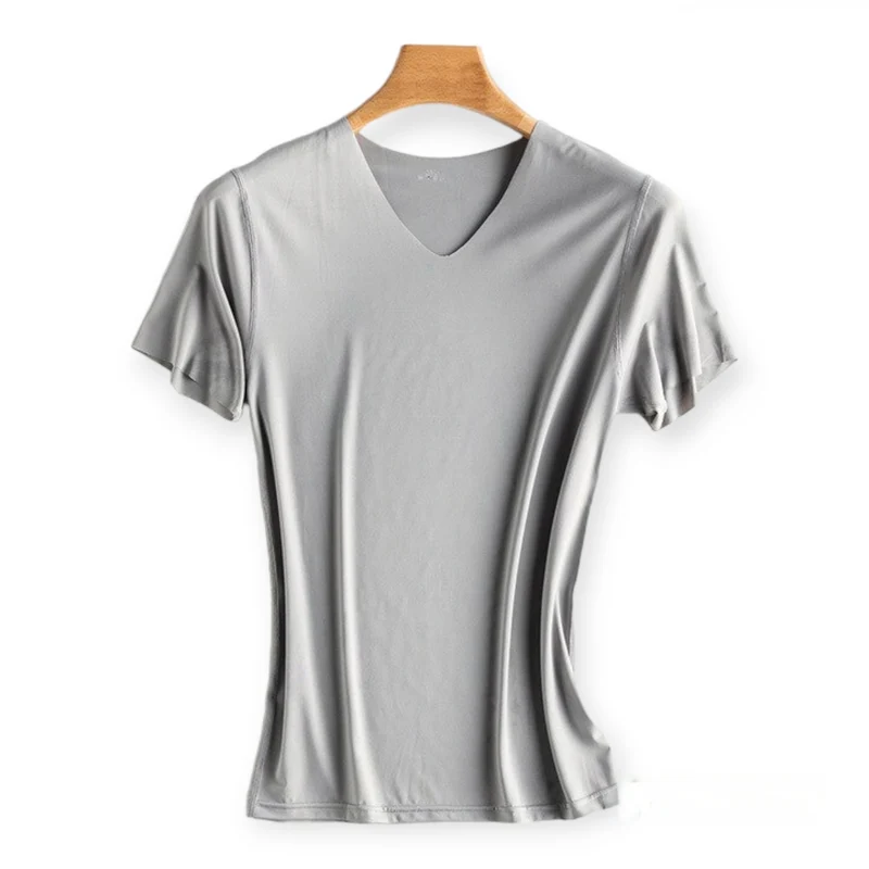 Lot de 2 T-shirt en soie glacée pour homme