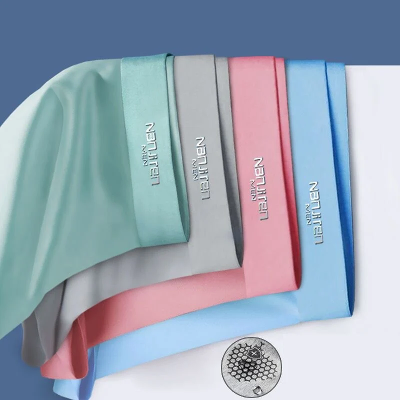 Lot de 4 Boxer en soie glacée anti bactérien