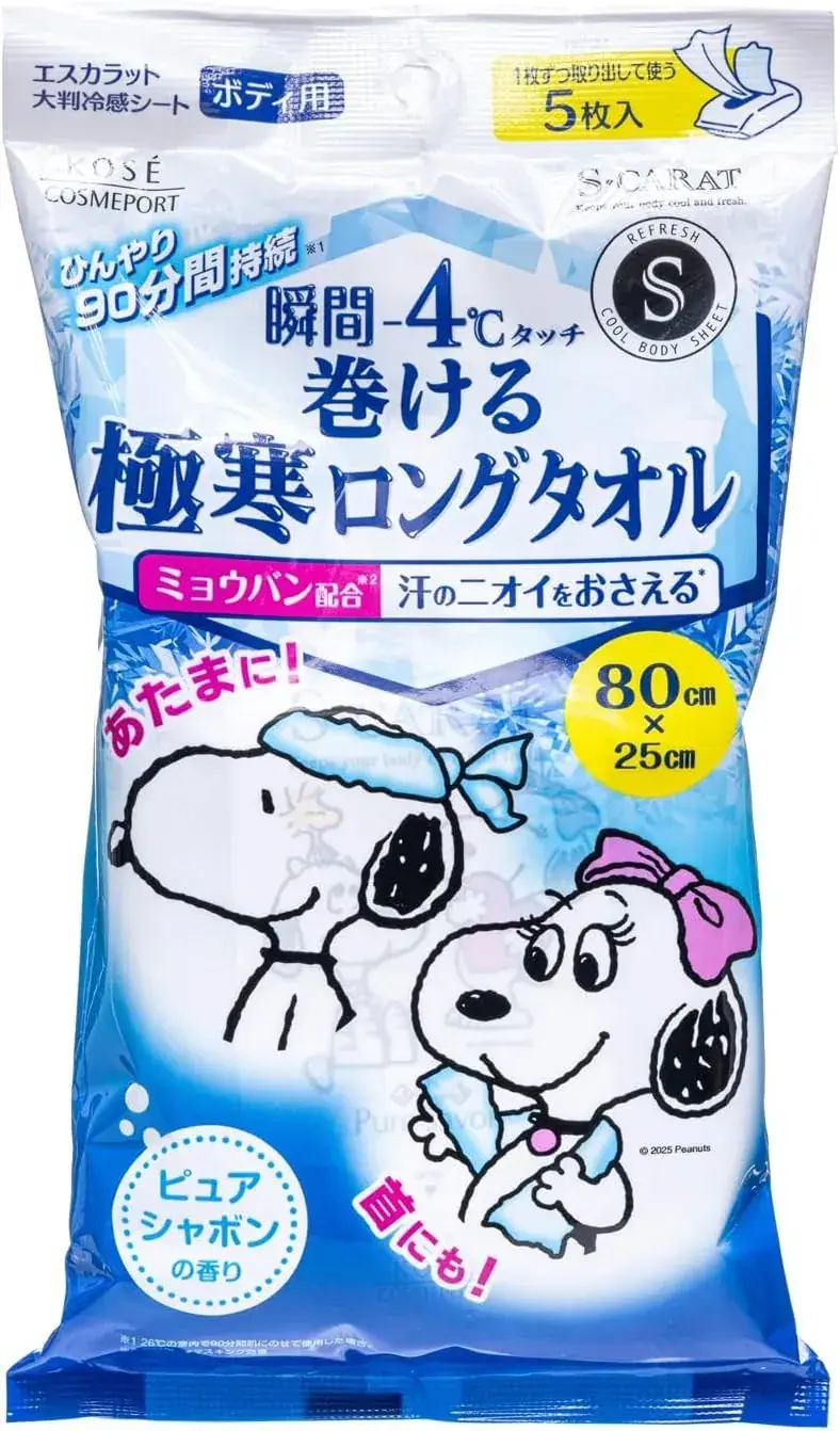 Kose Escat Extreme Cold Cooling Sensation Sweat Towels 5pc