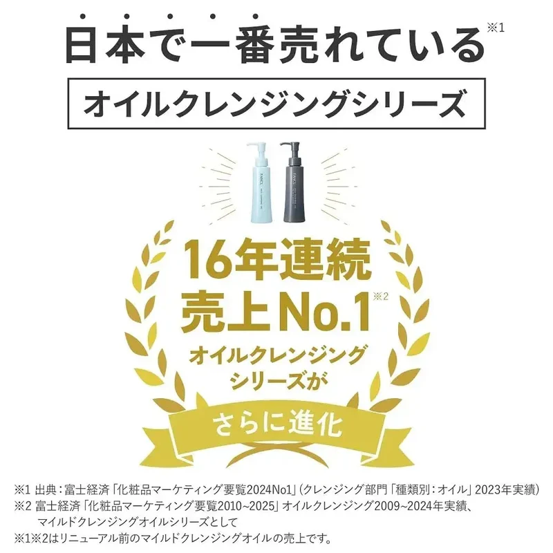 FANCL Mild Cleansing Oil - Gentle Facial Cleanser Sensitive Skin