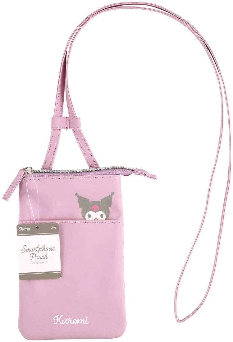 Skater Kuromi Zippered Crossbody Smartphone Pouch