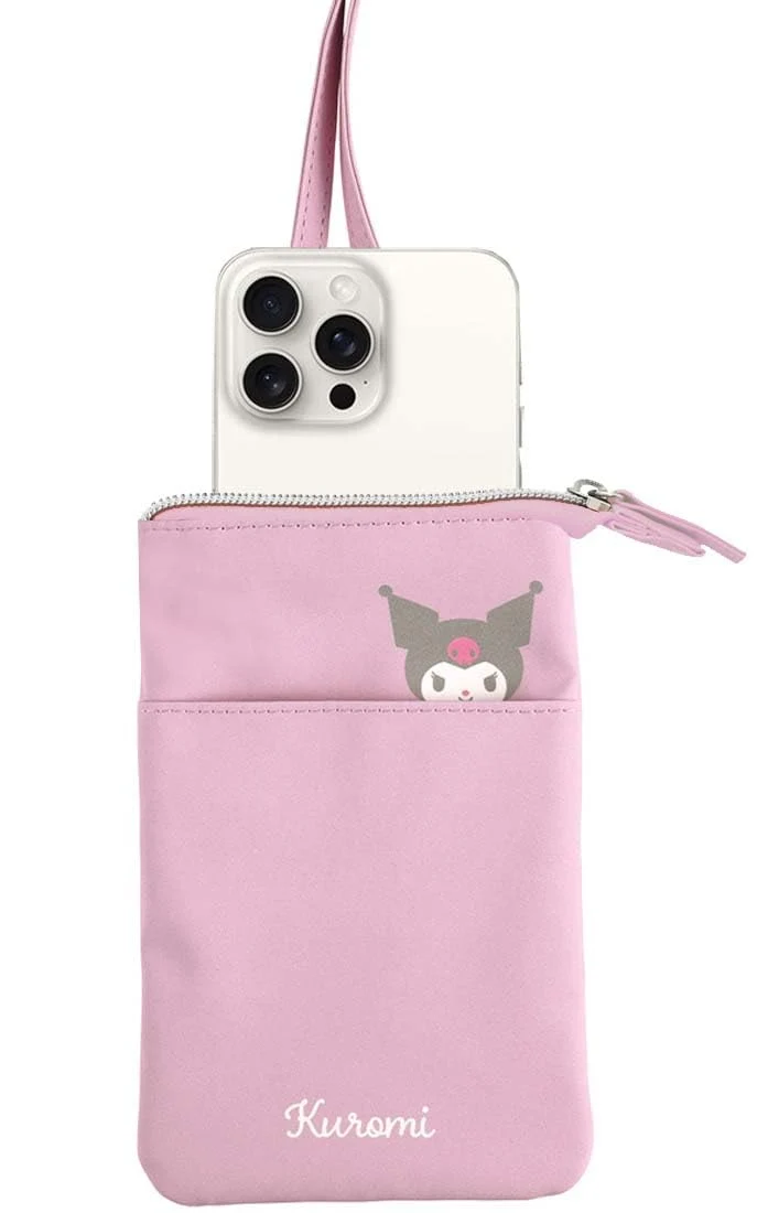 Skater Kuromi Zippered Crossbody Smartphone Pouch