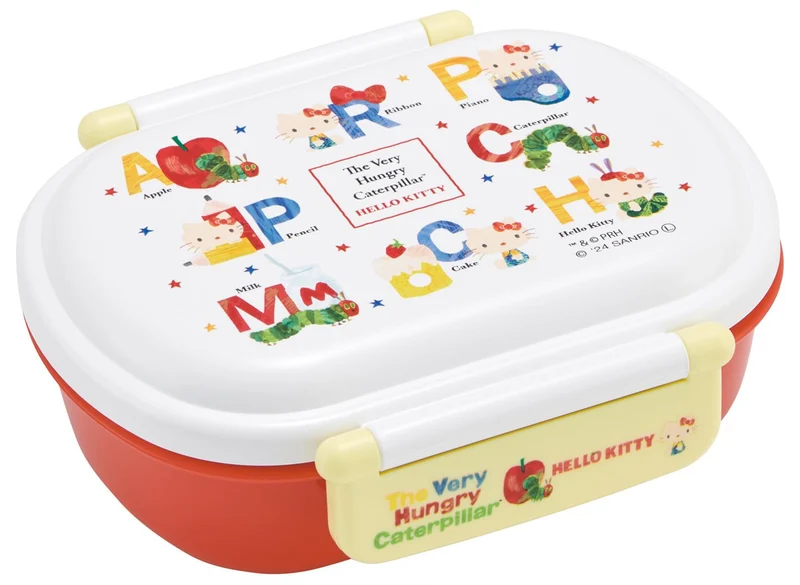 Skater 360ml Bento — 1-tier Microwave/Dishwasher Safe Caterpillar×Hello Kitty