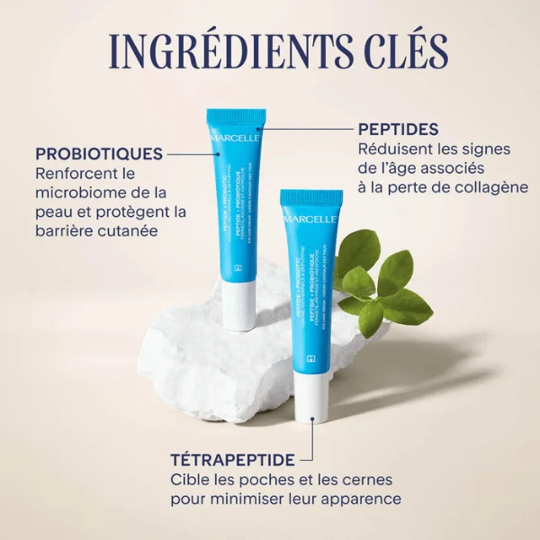Crème Contour yeux fermeté, antiride et antipoche Peptide + Probiotique
