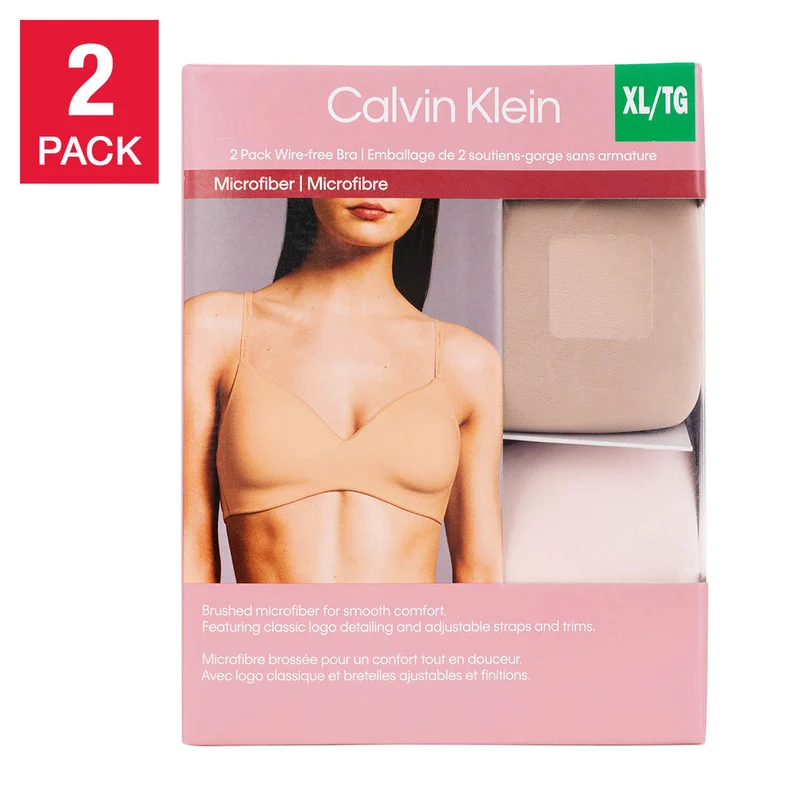 CALVIN KLEIN - Paquet de 2 Soutiens-Gorge Sans Armature