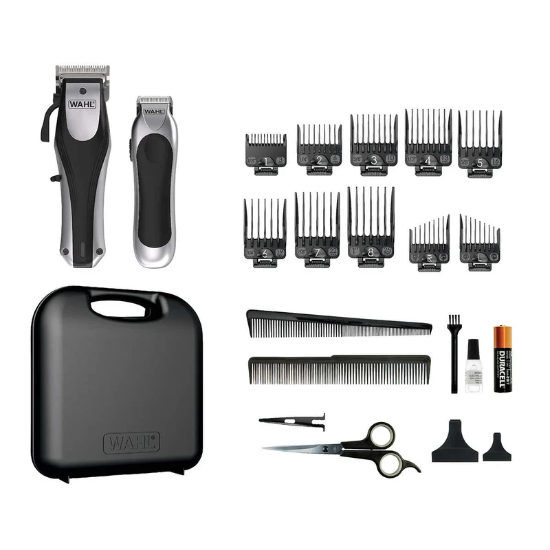WAHL - Trousse Complète de Coupe de Cheveux Avec ou Sans Fil Multi-Cut Lithium Ion + ProSeries