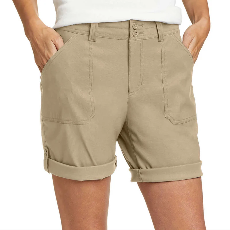 EDDIE BAUER - Shorts Bermuda à Ourlets Roulés pour Femme