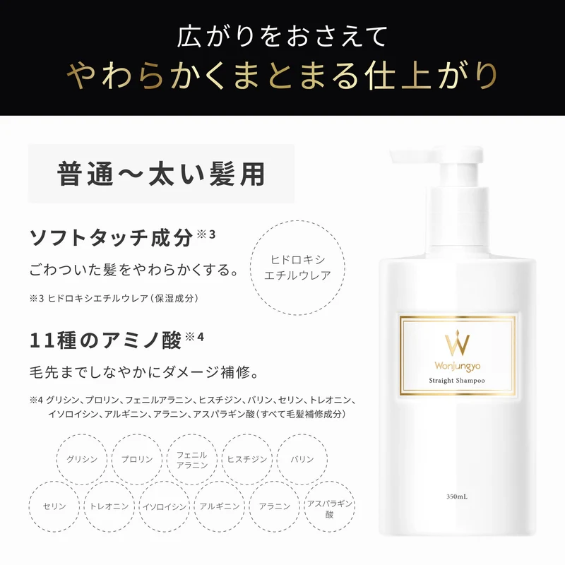 Wonjungyo Straightening Shampoo for Normal to Thick Hair 350ml Damage Repair