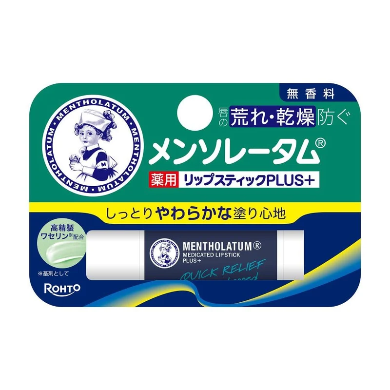 Rohto Mentholatum Lip Stick Plus Fragrance Free 4.5g