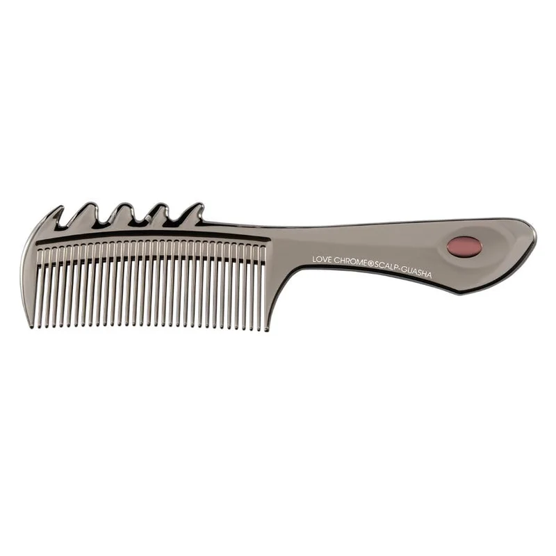 Lovechrome PG Scalp Gua Sha Premium Black Hair Care Comb
