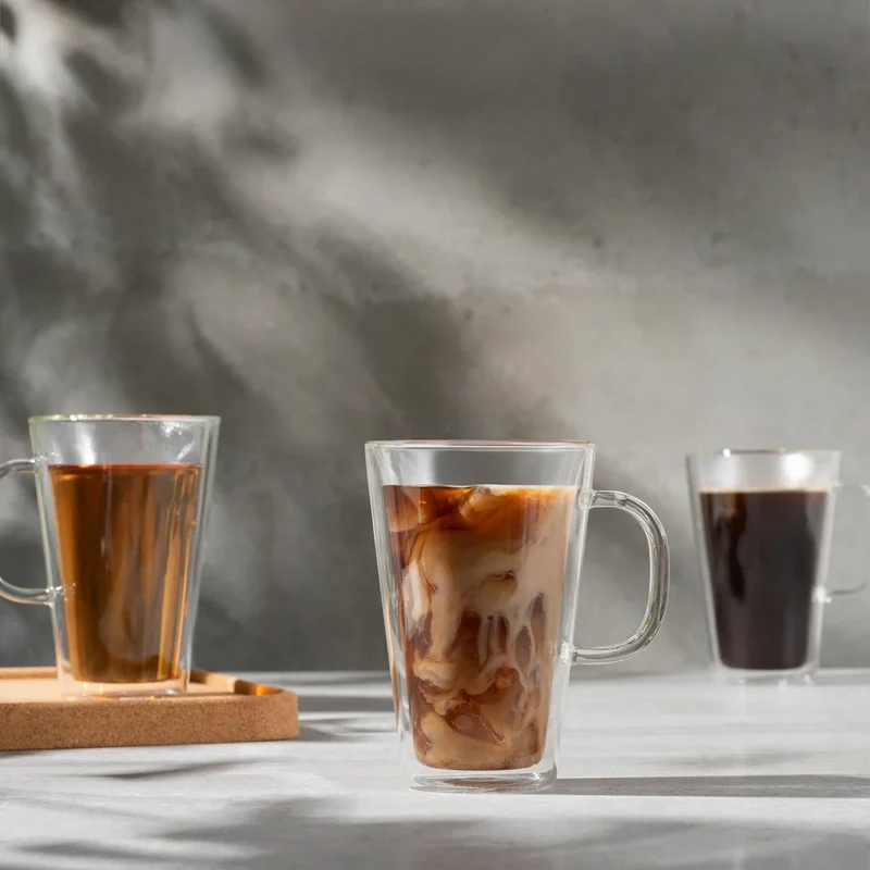 BODUM - Ensemble de 4 Verres à Double Paroi avec Poignée Canteen