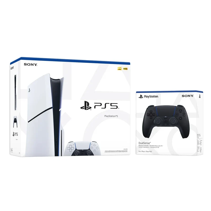 SONY - Ensemble Console PlayStation 5 Slim Disc avec Manette Noir Minuit Sans Fil DualSense *Boite Ouverte*