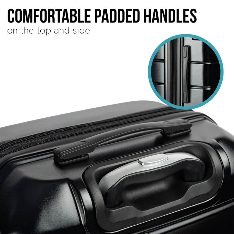 Olympus Artemis 24" Hard Shell Suitcase ABS+PC (Jet Black)