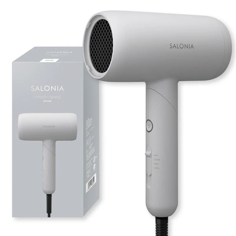 Salonia Smooth Shine Hair Dryer High Airflow Quick Dry Lightweight ※100V