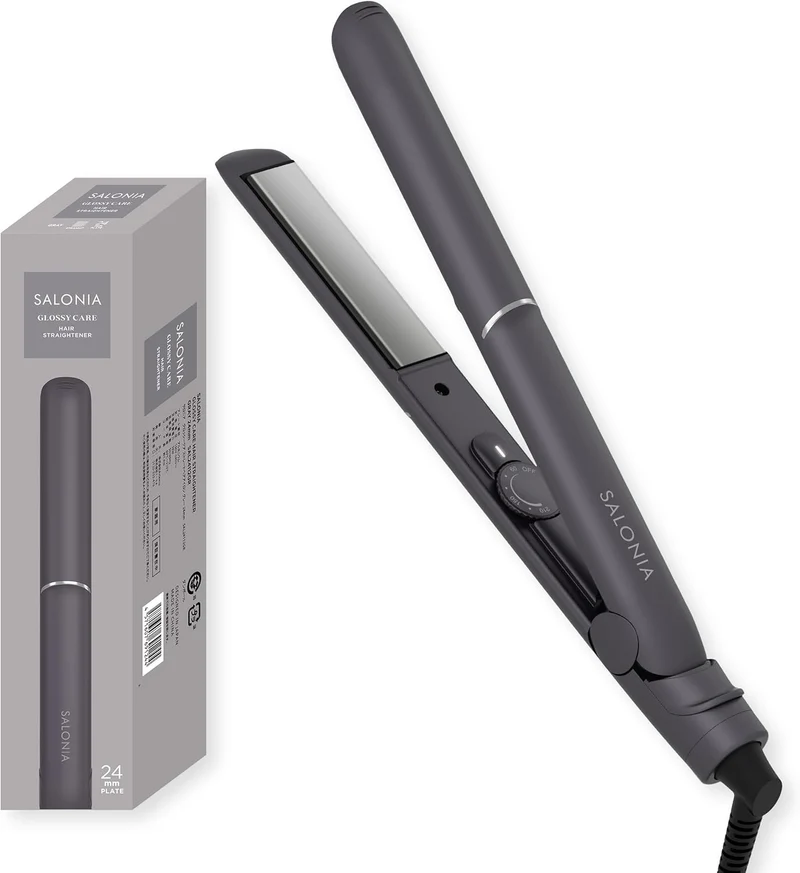 Salonia Glossy Care Hair Straightener 24mm AC100-240V