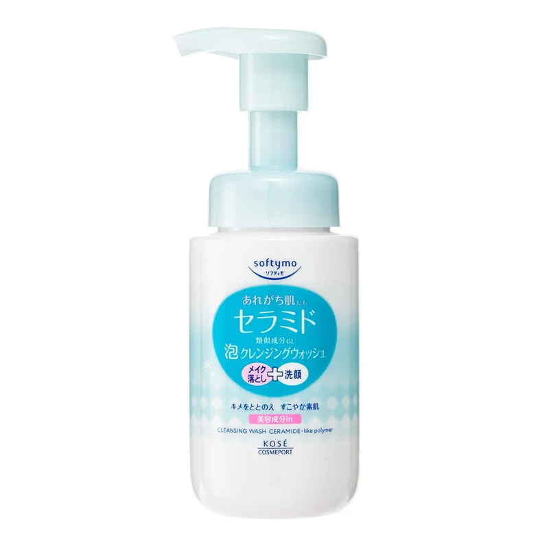 Softymo Kose Foam Cleansing Wash Ceramide Facial Cleanser Makeup Remover 200ml