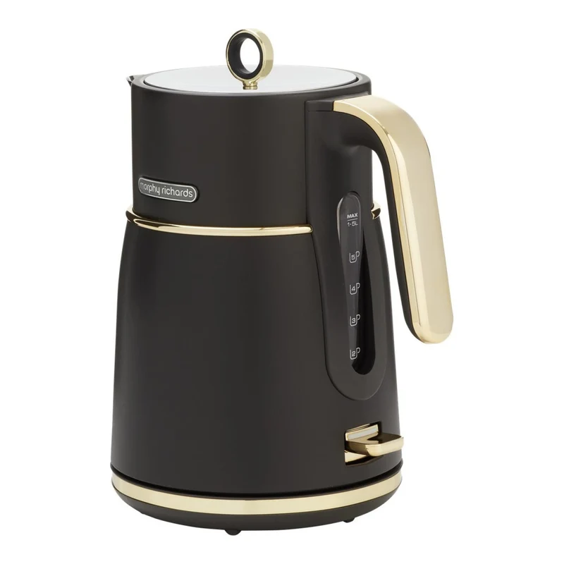 Morphy Richards Signature 1.5 L Electric Kettle Rapid Boil Soft Gold Matte Black