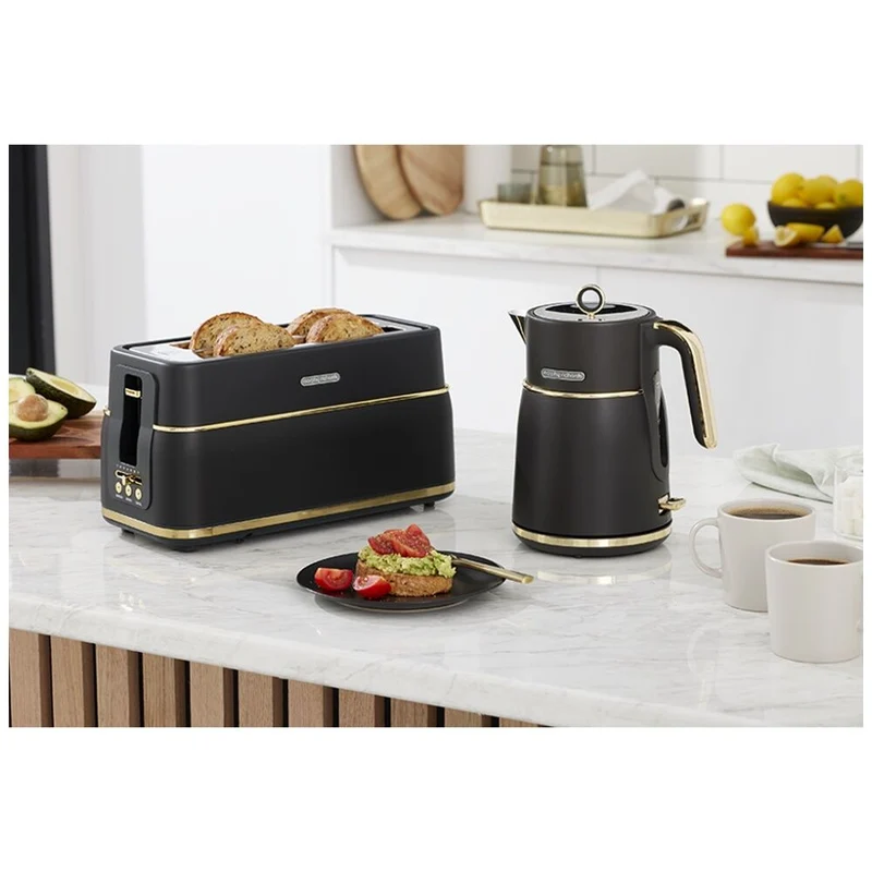Morphy Richards Signature Soft Gold Kettle 2200W 1.5L 360 Base (Matte Black)
