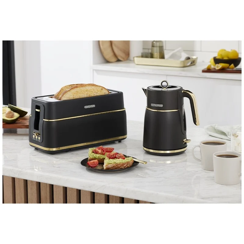 Morphy Richards Signature Soft Gold Kettle 2200W 1.5L 360 Base (Matte Black)