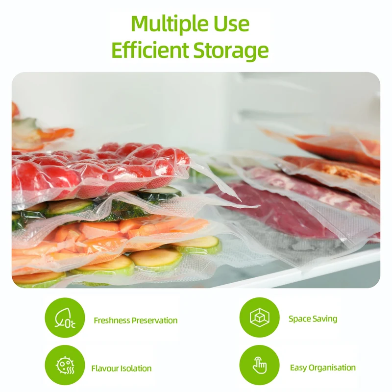 AUSPURE Vacuum Sealer Bags, 28cm x 6m for Food Storage 2 Rolls