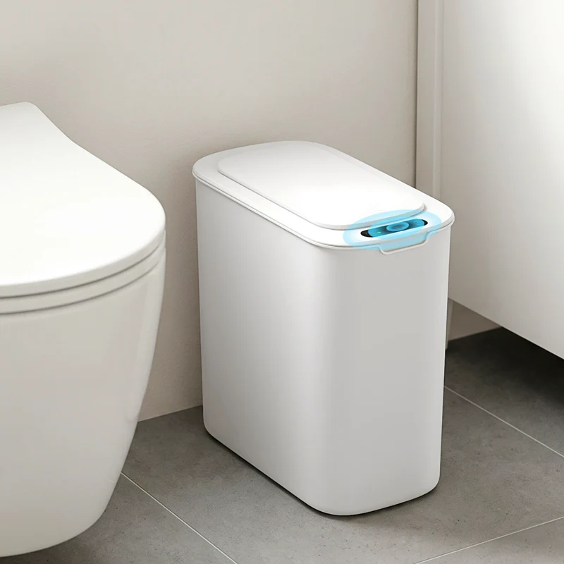 Devanti 11L Motion Sensor Kitchen Bin Slim Touchless Rubbish Can with Lid White