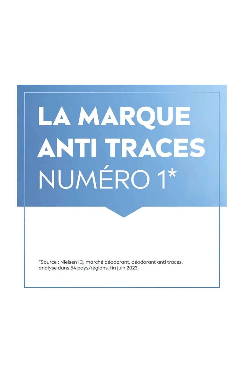 2 déodorants anti-transpirants anti-traces blanches 72 h - Black & White - Homme - 200 ml
