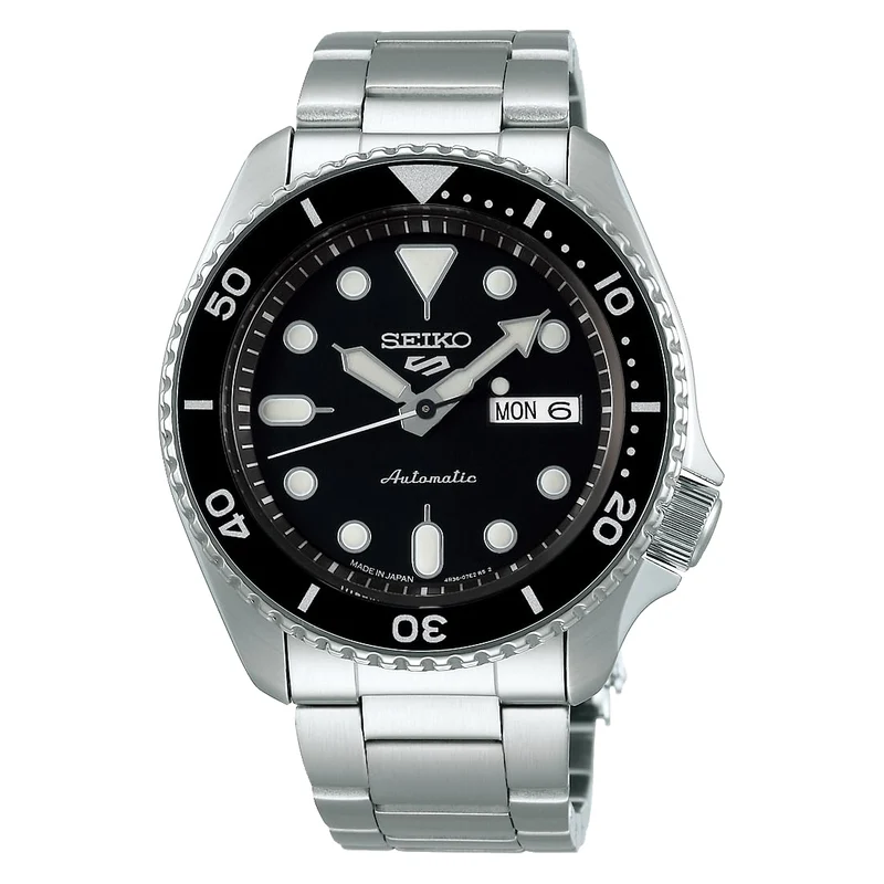 Seiko 5 Sports SBSA005 Men's Mechanical Auto Watch Black Dial Japan Made