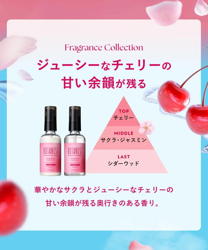 BOTANIST Hair Oil Moist Cherry & Cherry Fragrance