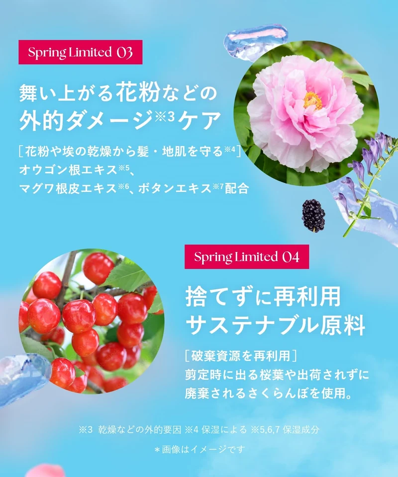[2025 Spring Limited Edition] BOTANIST Shampoo Treatment Set - Damage Care - Sakura & Cherry Fragrance