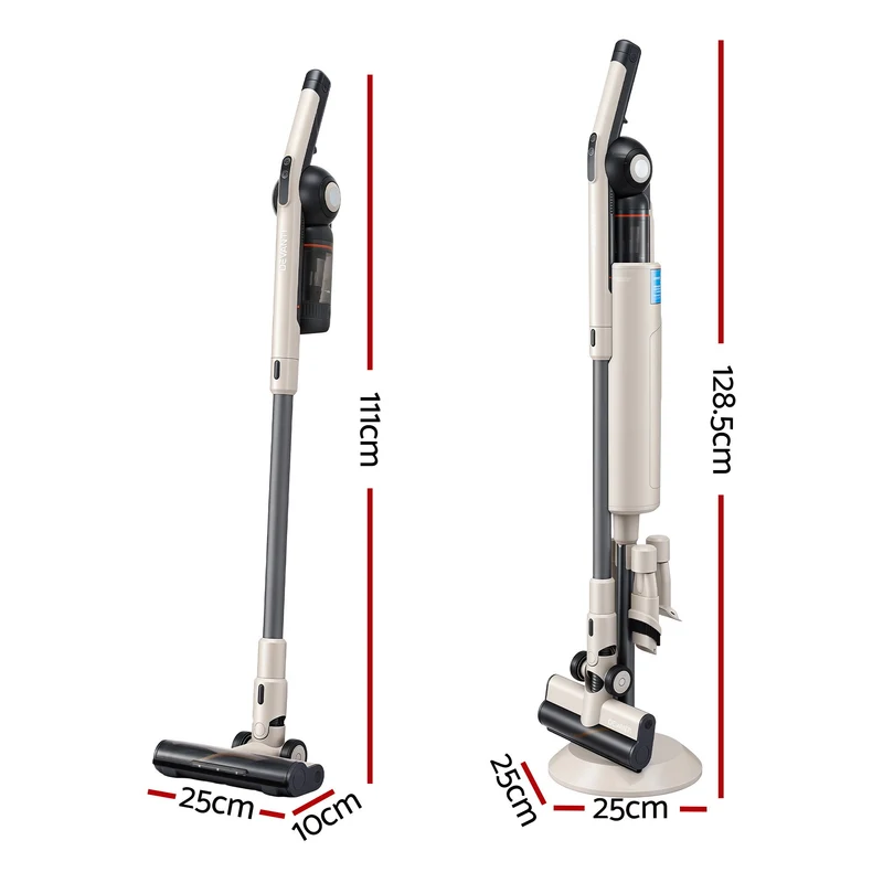 Devanti Cordless Vacuum Cleaner with Auto-Empty Dust Station 18kPa Suction (Oat)