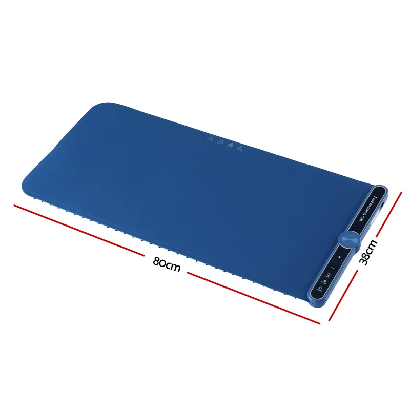 Devanti Food Warming Mat 80cm Electric Food Warmer Roll Up Buffet Tray (Blue)