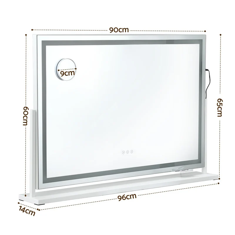Embellir 90x60cm Makeup Mirror 360 degree Rotatable Vanity Mirror 10x magnifing