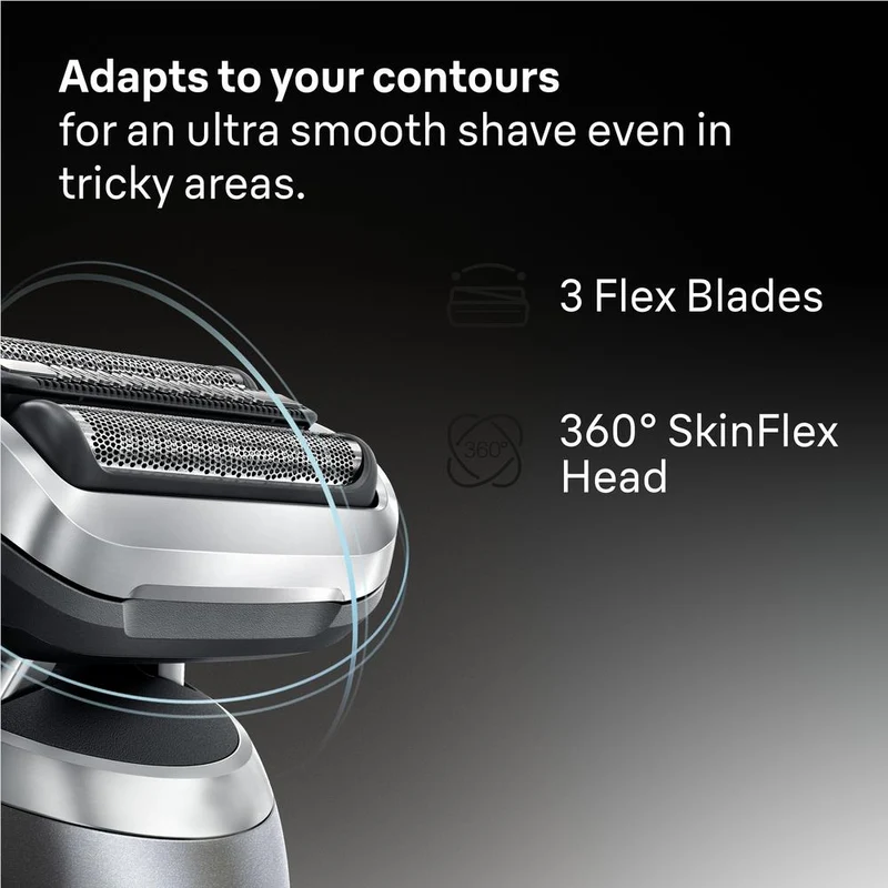 Braun Series 7 Electric Shaver for Men with Travel Case (Grey)