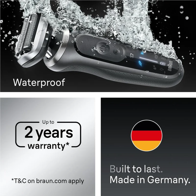 Braun Series 7 Electric Shaver for Men with Travel Case (Grey)