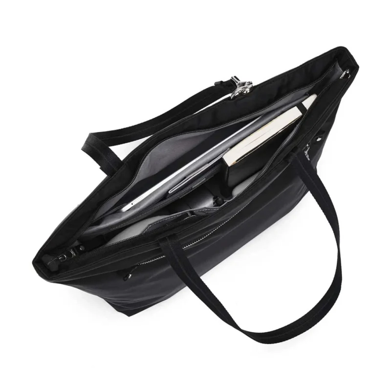 Pacsafe W Anti-Theft RFID Blocking Carryall 13" Laptop Tote Bag Black