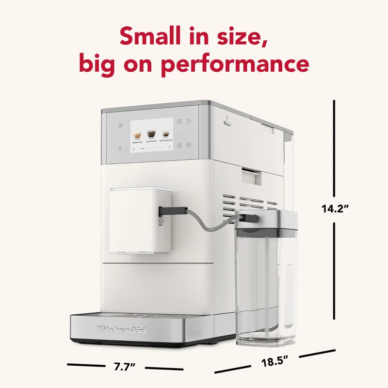 KitchenAid KF4 Compact Fully Automatic Esspresso Machine (Porcelain White)