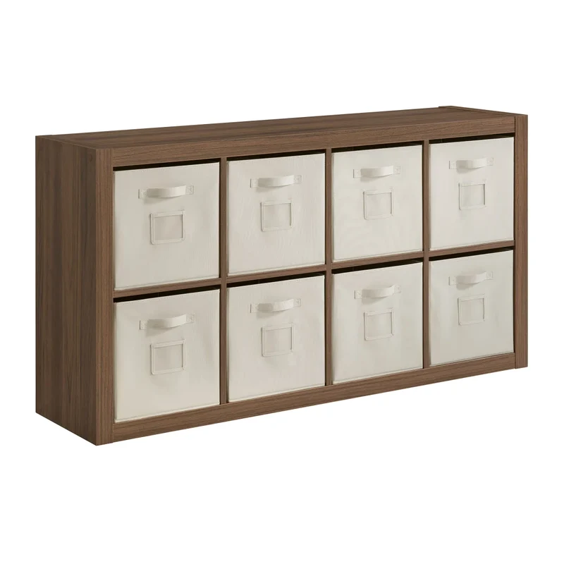 BAYSIDE FURNISHINGS - Cloison-Meuble avec 8 Bacs de Rangement
