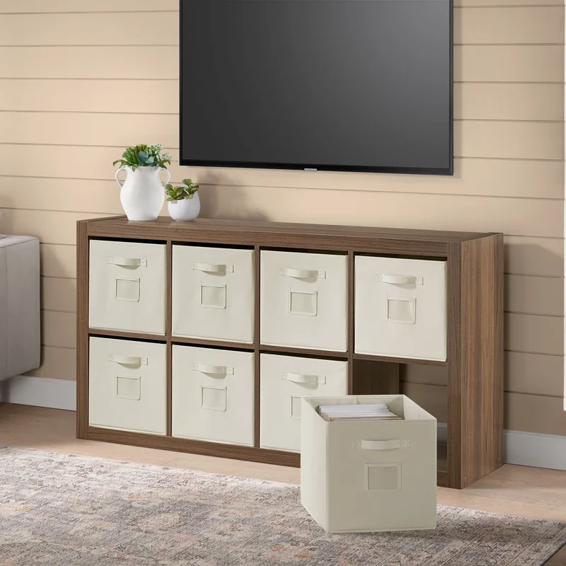 BAYSIDE FURNISHINGS - Cloison-Meuble avec 8 Bacs de Rangement