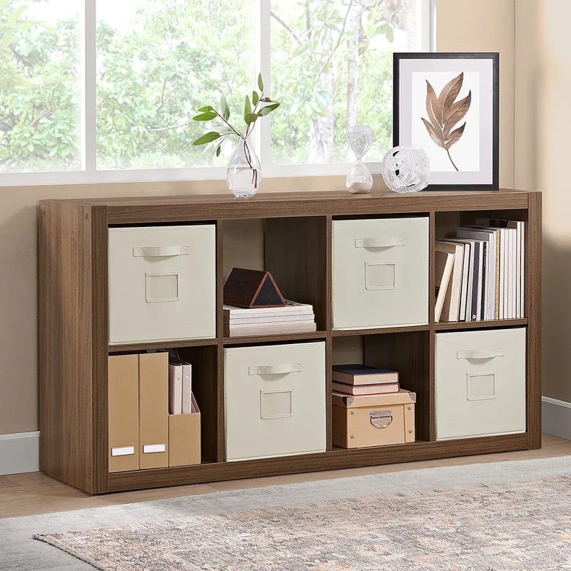 BAYSIDE FURNISHINGS - Cloison-Meuble avec 8 Bacs de Rangement