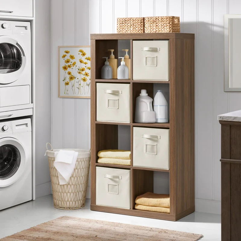 BAYSIDE FURNISHINGS - Cloison-Meuble avec 8 Bacs de Rangement
