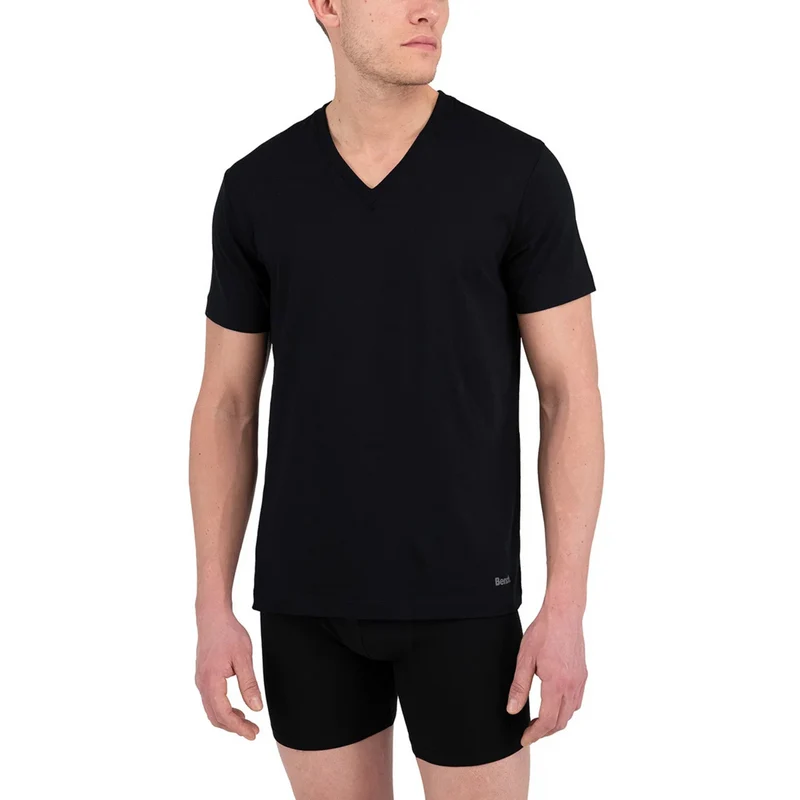 BENCH - Paquet de 4 T-Shirt à Col en V pour Homme
