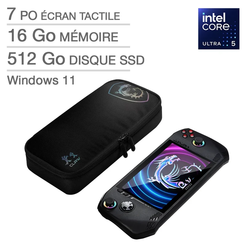 MSI - Console de Jeu Portable à Écran Tactile Claw A1M