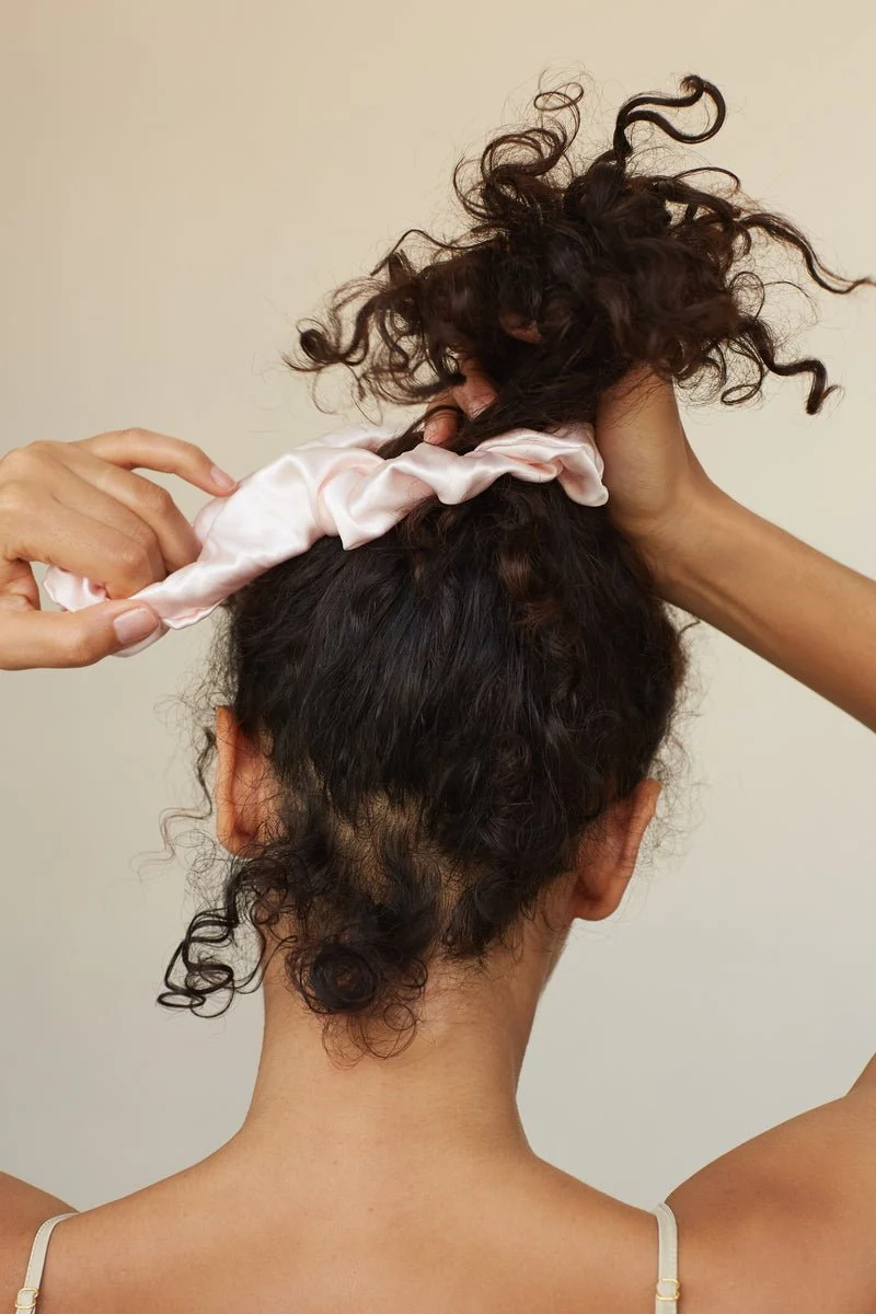 Silk Scrunchie Blush Pink