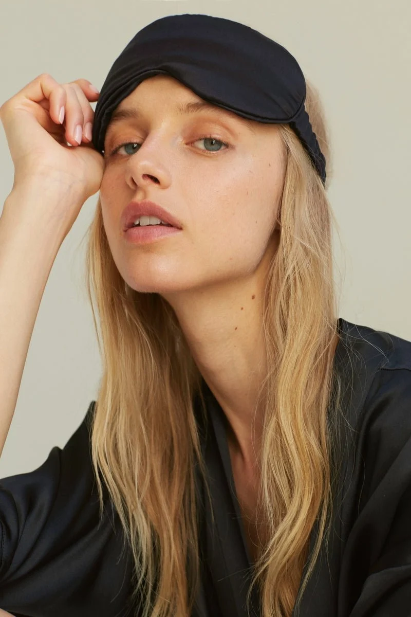 Silk Eye Mask Midnight Black