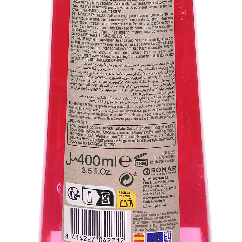 Shampoing à la fraise